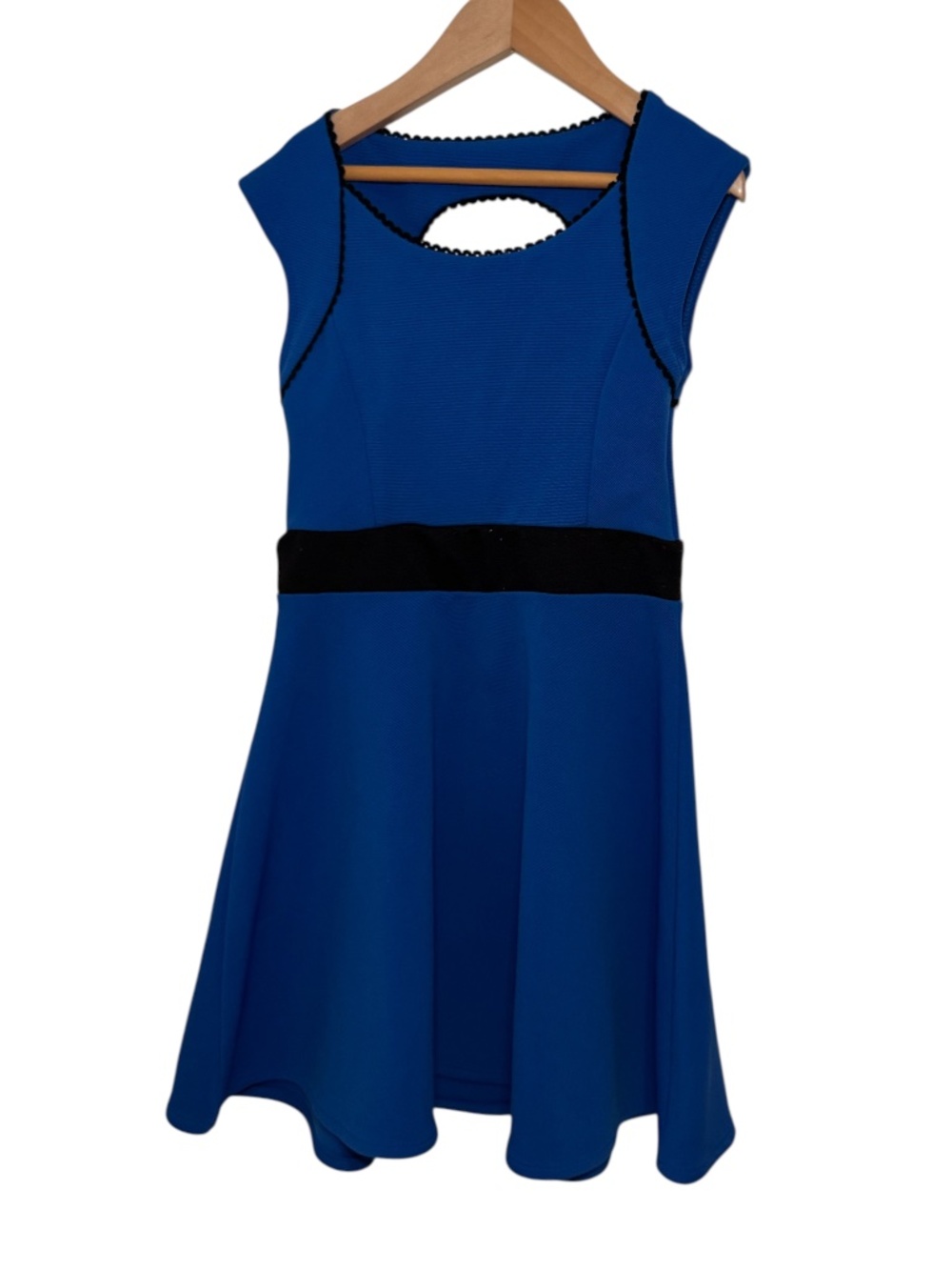 SALLY MILLER blue & black fancy party dress - size 7/8